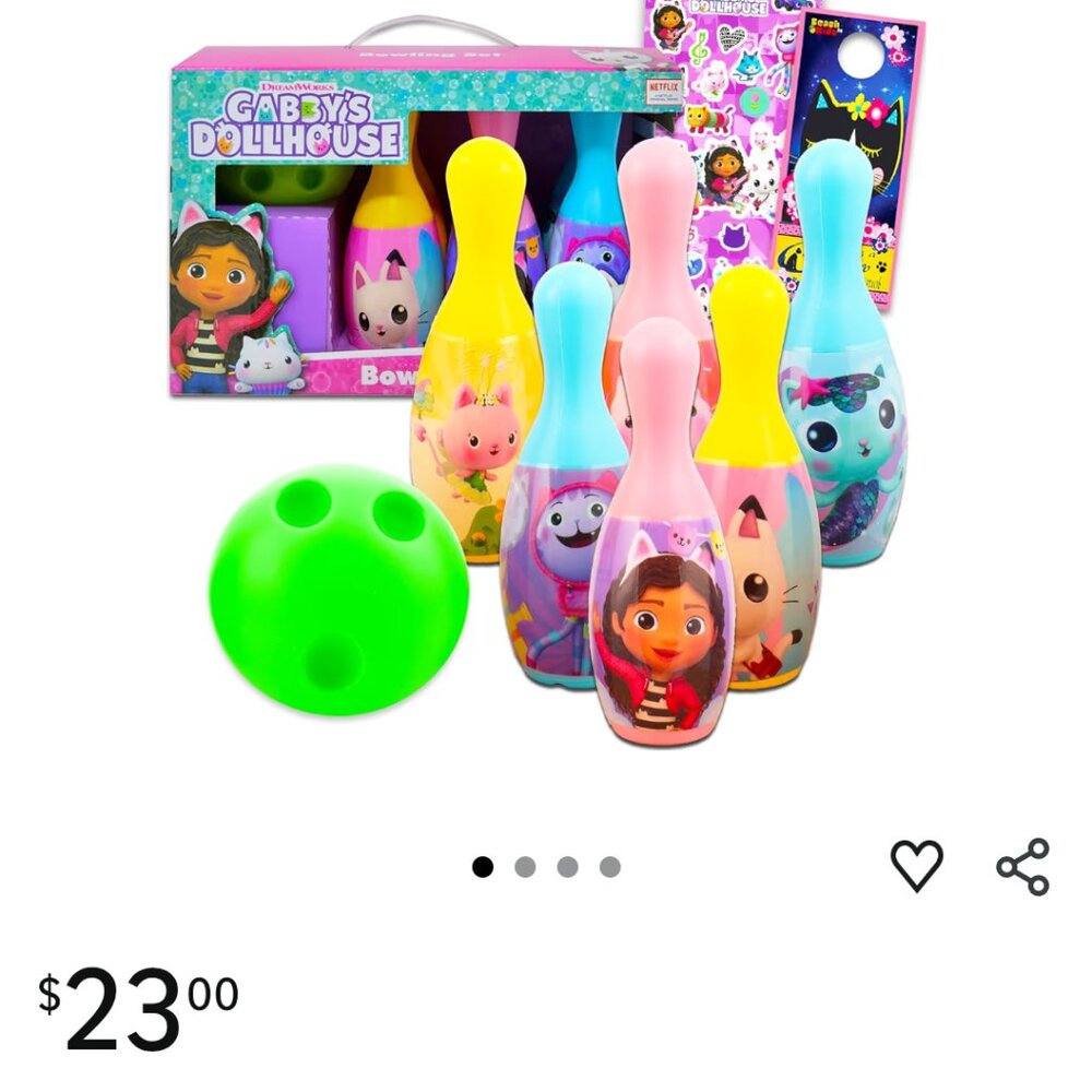 NIB Gabbys Dollhouse, bowling set